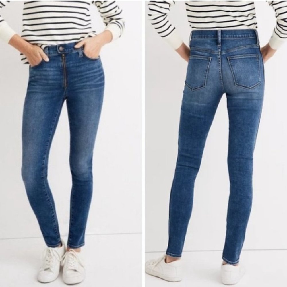 Madewell 10" High Rise Roadtripper Jeans Ridgefield Wash Zip Front Edition 30